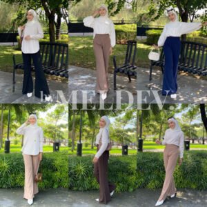 ByMeldev Slimfit Cutbray Pants