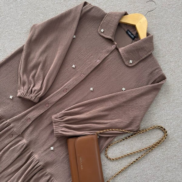 ByMeldev Pearly Pleats Knit Tunik Payet Handmade