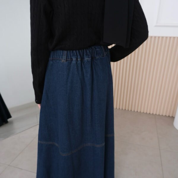 13fea755-f09f-48cf-ae70-cf52a7c931a0.jpg ByMeldev A-Line Denim Skirt Rok Denim Premium