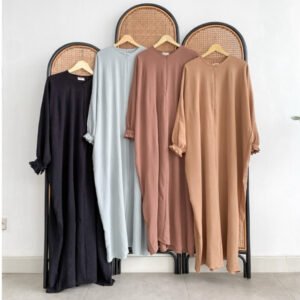 ByMeldev X Ruyaa - Crinckle Batwing Dress set Hijab
