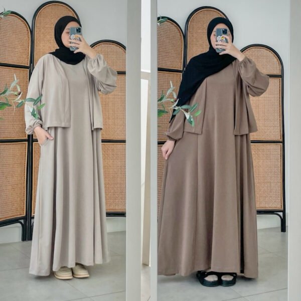 208930ae-47b9-469f-890d-dba2e1530fb6-1.jpg ByMeldev Terry Cardi Dress Set Setelan Cardigan Dress Busui Nonbusui