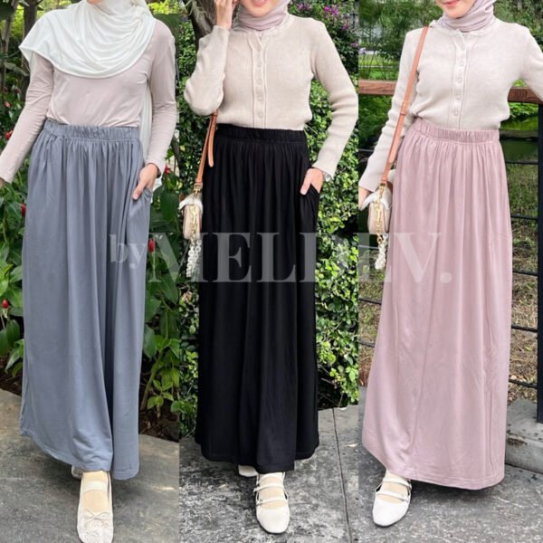 ByMeldev Basic Cotton Skirt Rok Kain Bumil Friendly