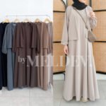 ByMeldev Terry Cardi Dress Set Setelan Cardigan Dress Busui Nonbusui