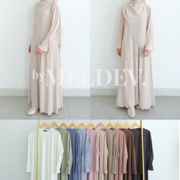 ByMeldev Tulip Pleats Dress Gamis Pleats Busui Nonbusui