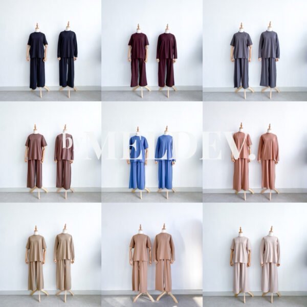 ByMeldev AirTech Homie Set Polos Busui Nonbusui Bumil Baju Rumah Daster