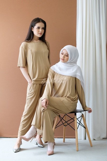 ByMeldev AirTech Homie Set Polos Busui Nonbusui Bumil Baju Rumah Daster