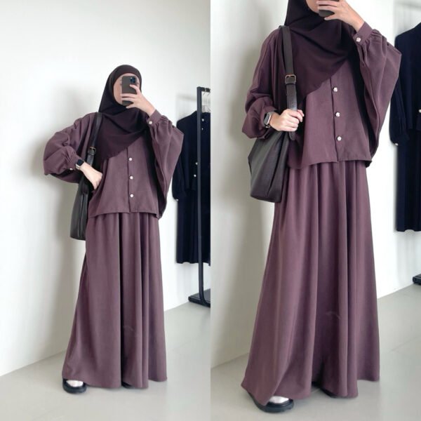 ByMeldev Rose Batwing Skirt Set Setelan Rok