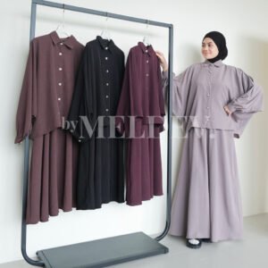ByMeldev Rose Batwing Skirt Set Setelan Rok