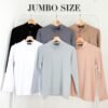 (JUMBO SIZE) Manset Inner Polos Lengan Panjang Busui Nonbusui