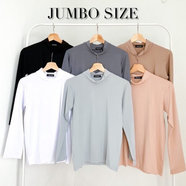 (JUMBO SIZE) Manset Inner Polos Lengan Panjang Busui Nonbusui