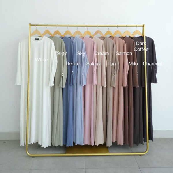 ByMeldev Tulip Pleats Dress Gamis Pleats Busui Nonbusui