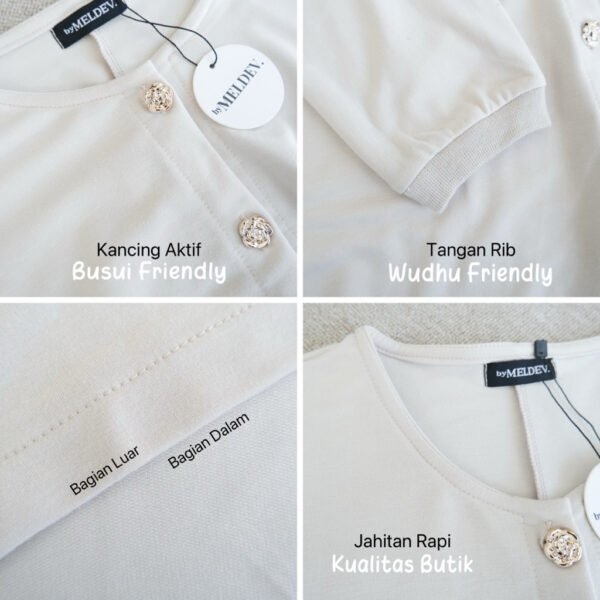 ByMeldev Rose Terry Batwing Cardigan Atasan Batwing