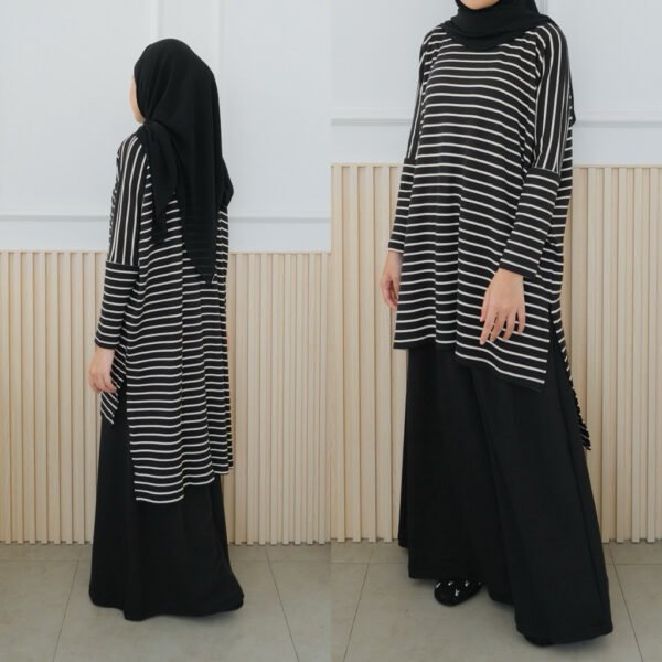 bb27ef04-9587-40d8-8e95-ae5704344254-1.jpg ByMeldev Laila Batwing Stripes Skirt Set Busui Nonbusui Bumil Friendly