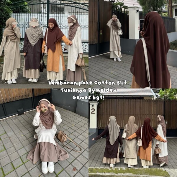 Bymeldev Cotton Slit Tunik Polos Busui dan Non Busui