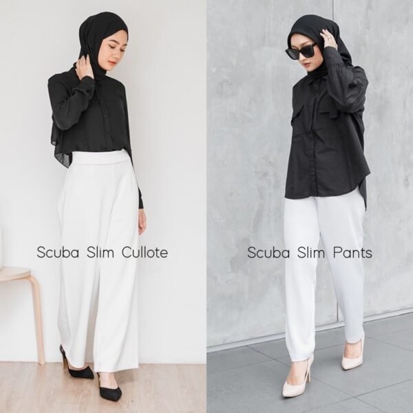 Bymeldev Premium Scuba Slim Cullotes & Pants All Size dan Jumbo