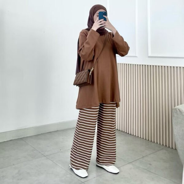 ByMeldev Basic Stripes Cullote Celana Knit Rumahan