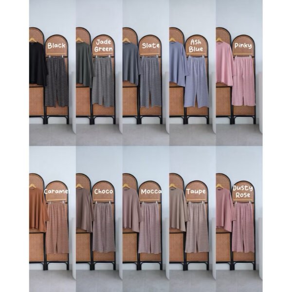 ByMeldev Basic Stripes Cullote Celana Knit Rumahan