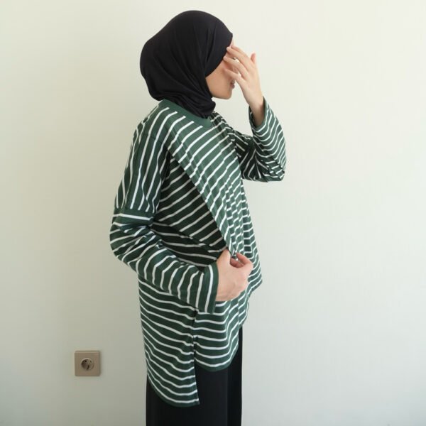 Bymeldev Stripes Top Kaos Lengan Panjang Salur Nonbusui dan Busui