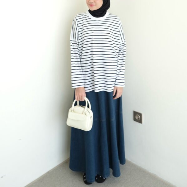 Bymeldev Stripes Top Kaos Lengan Panjang Salur Nonbusui dan Busui