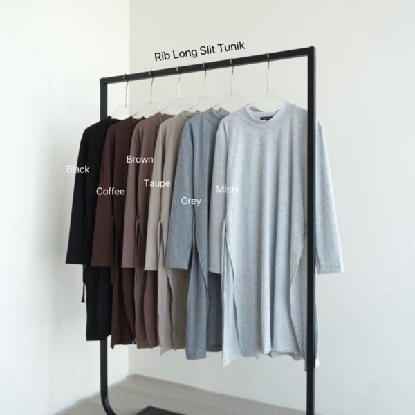 ByMeldev Rib Long Slit Tunik Busui Nonbusui