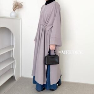 ByMeldev Zara Crush Maxi Tunik Abaya Serut