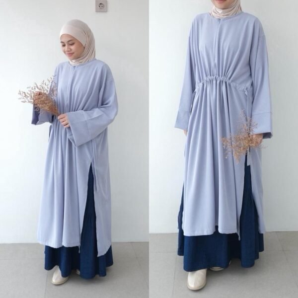 ByMeldev Zara Crush Maxi Tunik Abaya Serut