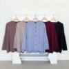 ByMeldev Haira Knit Cardigan Basic Rib Knit Outer