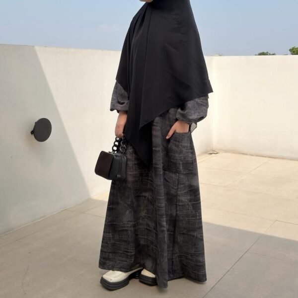 IMG_3804 ByMeldev Balqis Oversized Dress Abaya Motif Wash Busui Nonbusui
