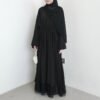 ByMeldev Zara Crush Maxi Tunik Abaya Serut