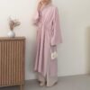 ByMeldev Zara Crush Maxi Tunik Abaya Serut