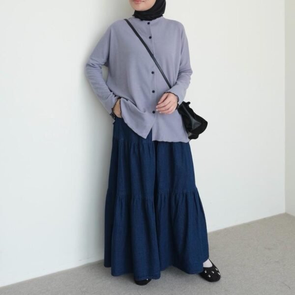 ByMeldev Haira Knit Cardigan Basic Rib Knit Outer