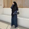 ByMeldev Denim Knit Oversize Abaya Dress