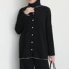 ByMeldev Haira Knit Cardigan Basic Rib Knit Outer