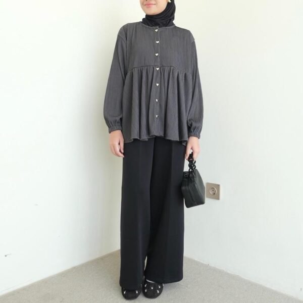 ByMeldev Ruffle Heart Blouse Atasan Plisket Rempel Busui Bumil