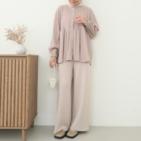 ByMeldev Ruffle Heart Blouse Atasan Plisket Rempel Busui Bumil