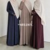 ByMeldev Kala Stripes Button Maxi Dress Abaya Salur Muslim Umroh Busui Nonbusui Jumbo
