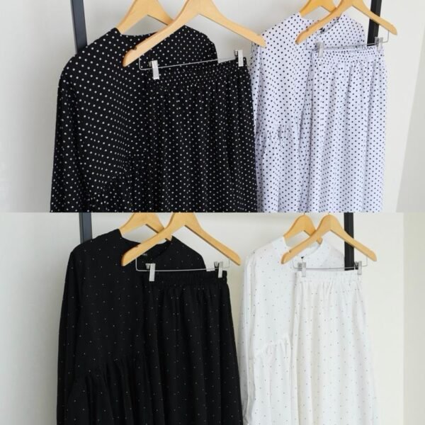 ByMeldev Polka Series Blouse & Skirt Setelan Rok Set