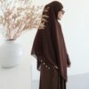 ByMeldev Kala Stripes Button Maxi Dress Abaya Salur Muslim Umroh Busui Nonbusui Jumbo