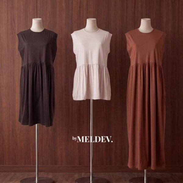 ByMeldev Ruffle Inner Series Top Tunik Dress Dalaman Outer Cardigan Busui Nonbusui