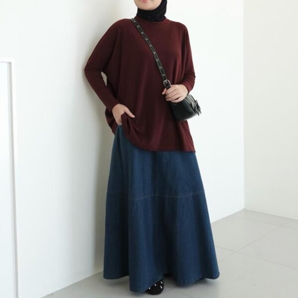 ByMeldev Knit Batwing Oversized Top Atasan Batwing Busui Nonbusui