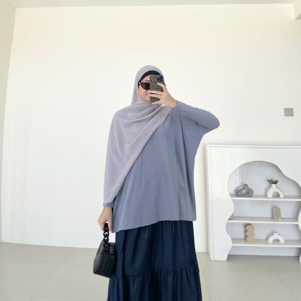 ByMeldev Knit Batwing Oversized Top Atasan Batwing Busui Nonbusui